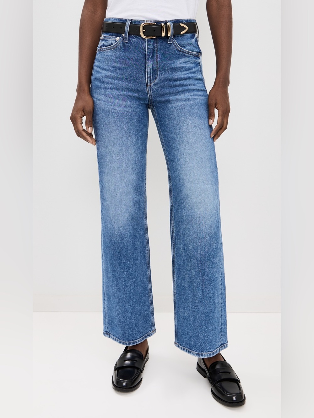 AYR The Secret Sauce Wide Leg Jeans Medium Wash Size 31S Fall Classic Denim